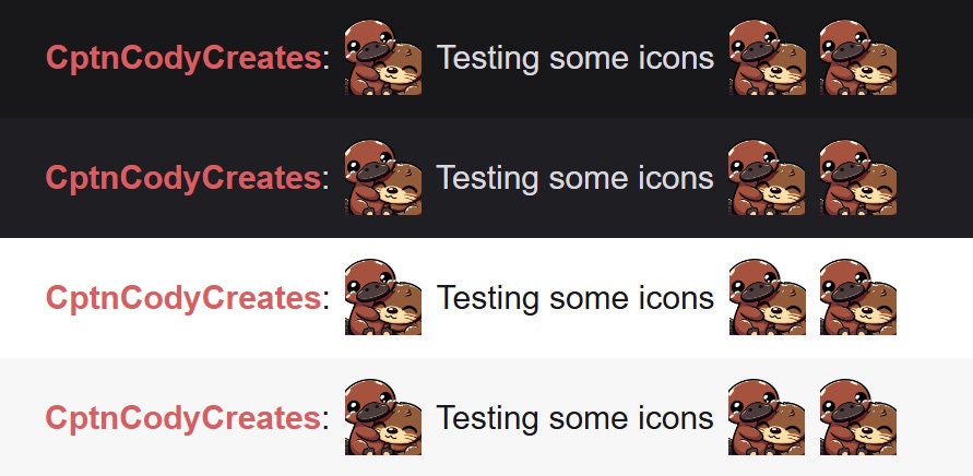 Brown Platypus and Otter Cuddle Emote Emotes for Twitch and Discord
