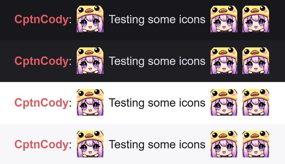 Pastel Goth Girl Duck Hat Emote | Kawaii Chibi Icon for Twitch and Discord