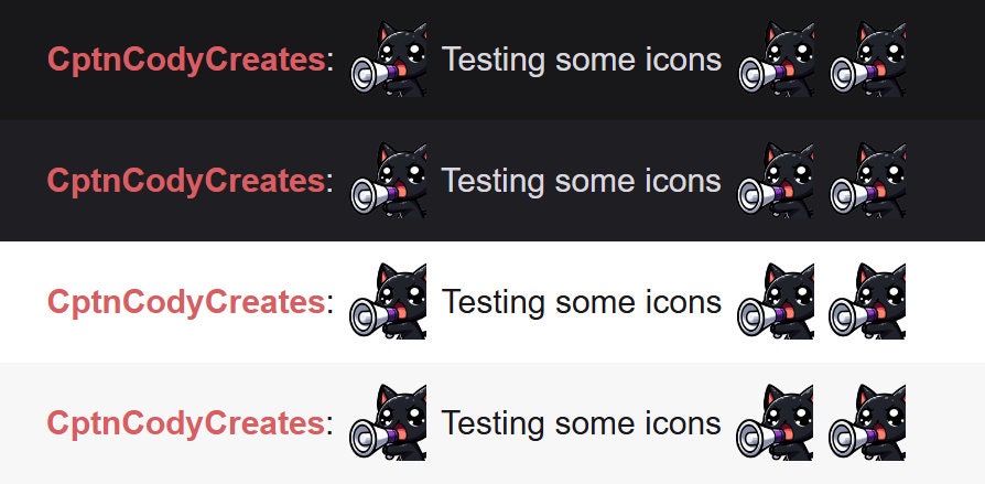 Black Cat Yell Emote | Kawaii Chibi Icon for Twitch and Discord Livestreams