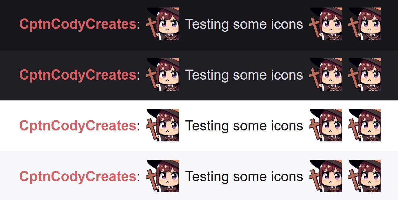 Witch Girl Cross Emote for Twitch and Discord - Cute Chibi Icons for Gaming