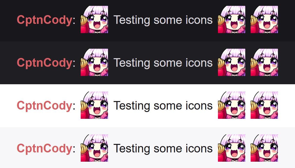 Pastel Goth Girl French Fries Emote | Kawaii Chibi Icon for Twitch and Discord