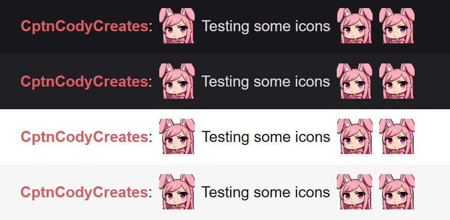 Pink Bunny Girl SUS Emote for Twitch and Discord Livestreams