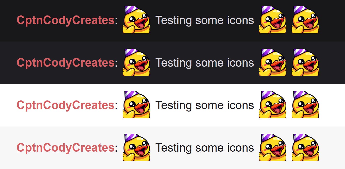 Rubber Duck Birthday Emote | Kawaii Party Icon for Twitch & Discord