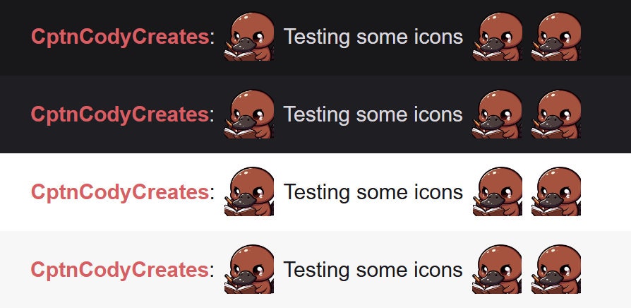 Brown Platypus Notes Emote for Twitch Discord Cute Gamer Notes