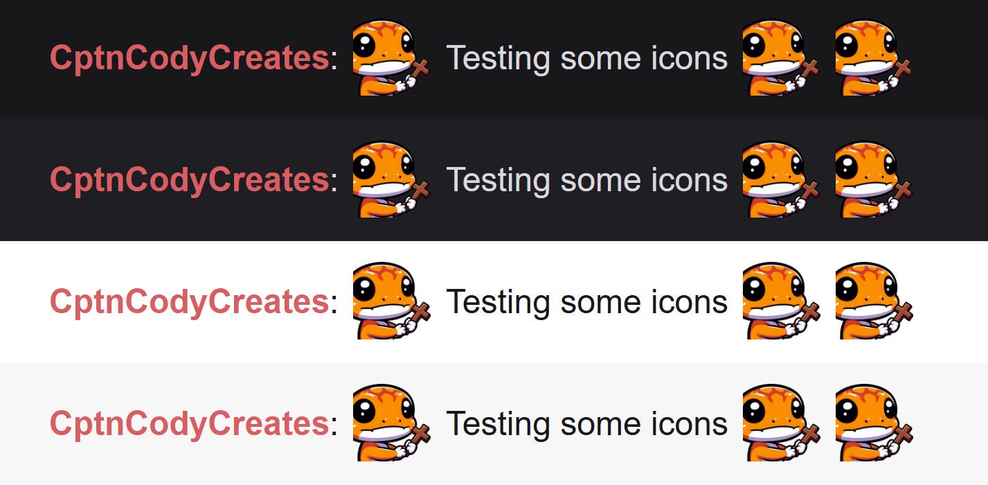 Orange Gecko Cross Emote Chibi Lizard Icon for Streamers