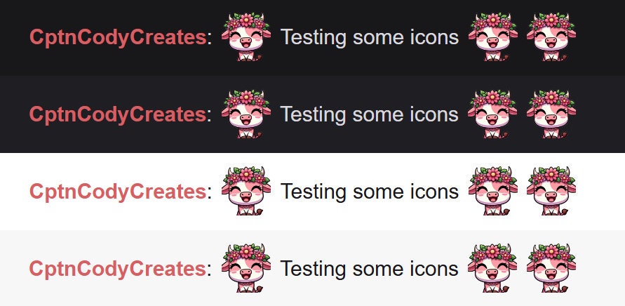 Pink Cow Flower Crown Emote | Cute Twitch & Discord Icons | Kawaii Chibi Gamer Emotes for Livestreams Floral Happy Smile Queen King Hype Joy