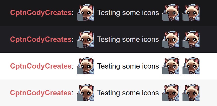 Siamese Cat Cozy Laptop Emote for Twitch Discord Chat Stickers