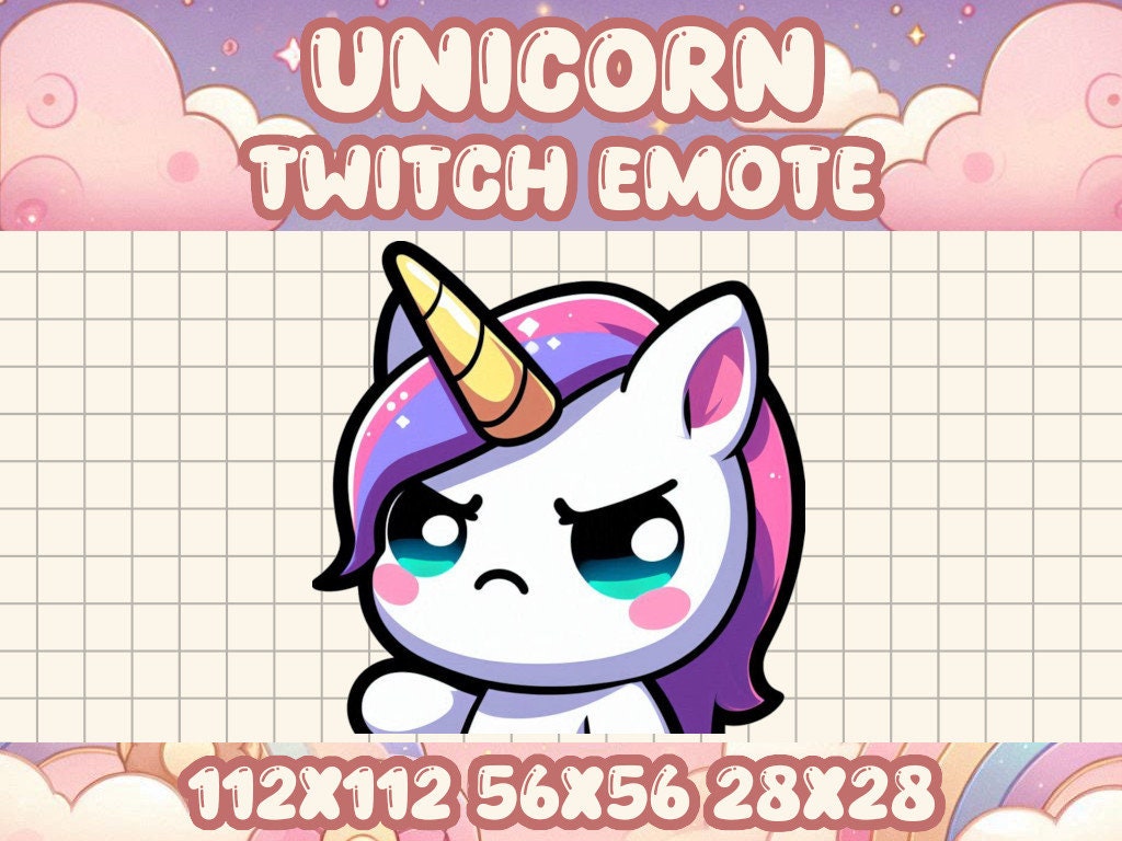 Unicorn Annoyed Emote for Twitch & Discord