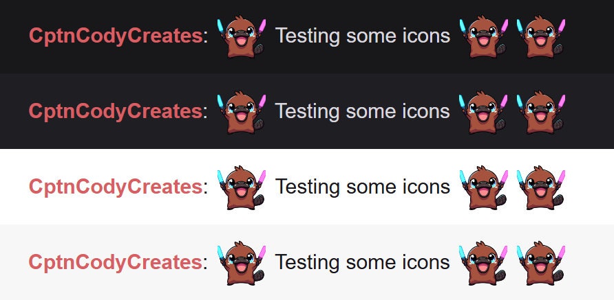 Brown Platypus Light Sticks Emote for Twitch, Discord, Gamer Party Hype
