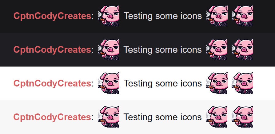 Pink Pig Smoke Emote Icon for Twitch & Discord Livestreams