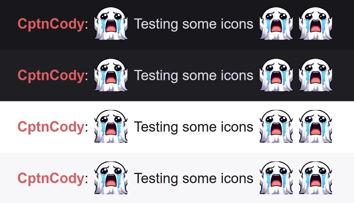 Ghost NOOO Emote | Cute Kawaii Icon for Twitch and Discord Gamers
