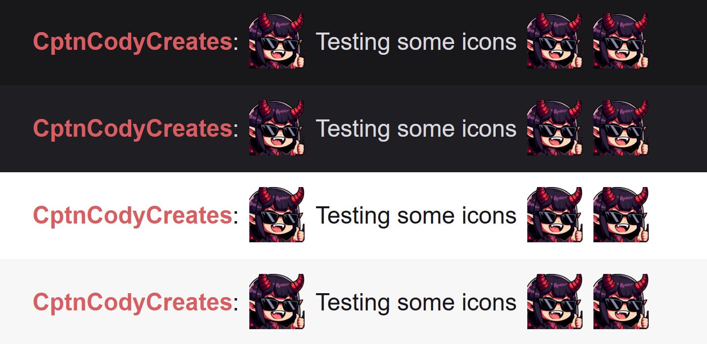 Demon Girl Cool Emote for Twitch and Discord