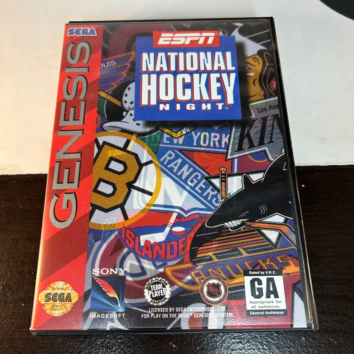 ESPN National Hockey Night – Sega Genesis Game (Complete in Box)