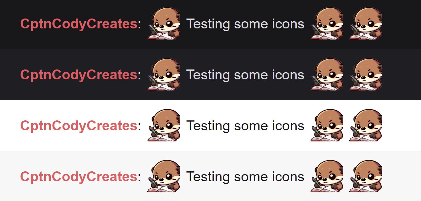 Brown Otter Notes Emote for Streamers, Cute Discord Icons, Kawaii Gaming Essentials