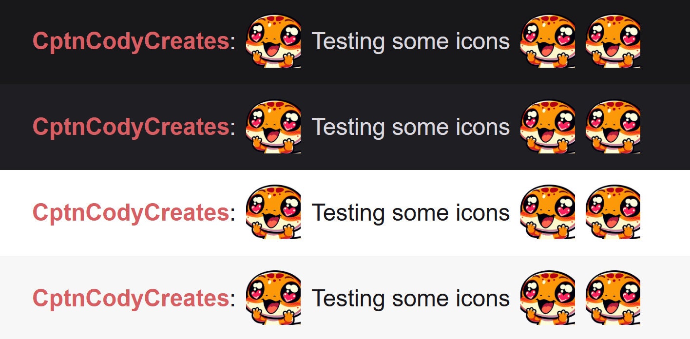 Orange Gecko Love Emote | Kawaii Chibi Icon for Twitch and Discord