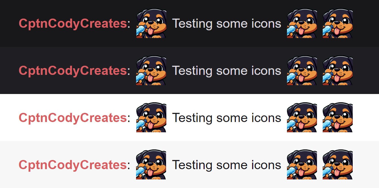 Rottweiler Hydrate Emote Icons for Twitch and Discord