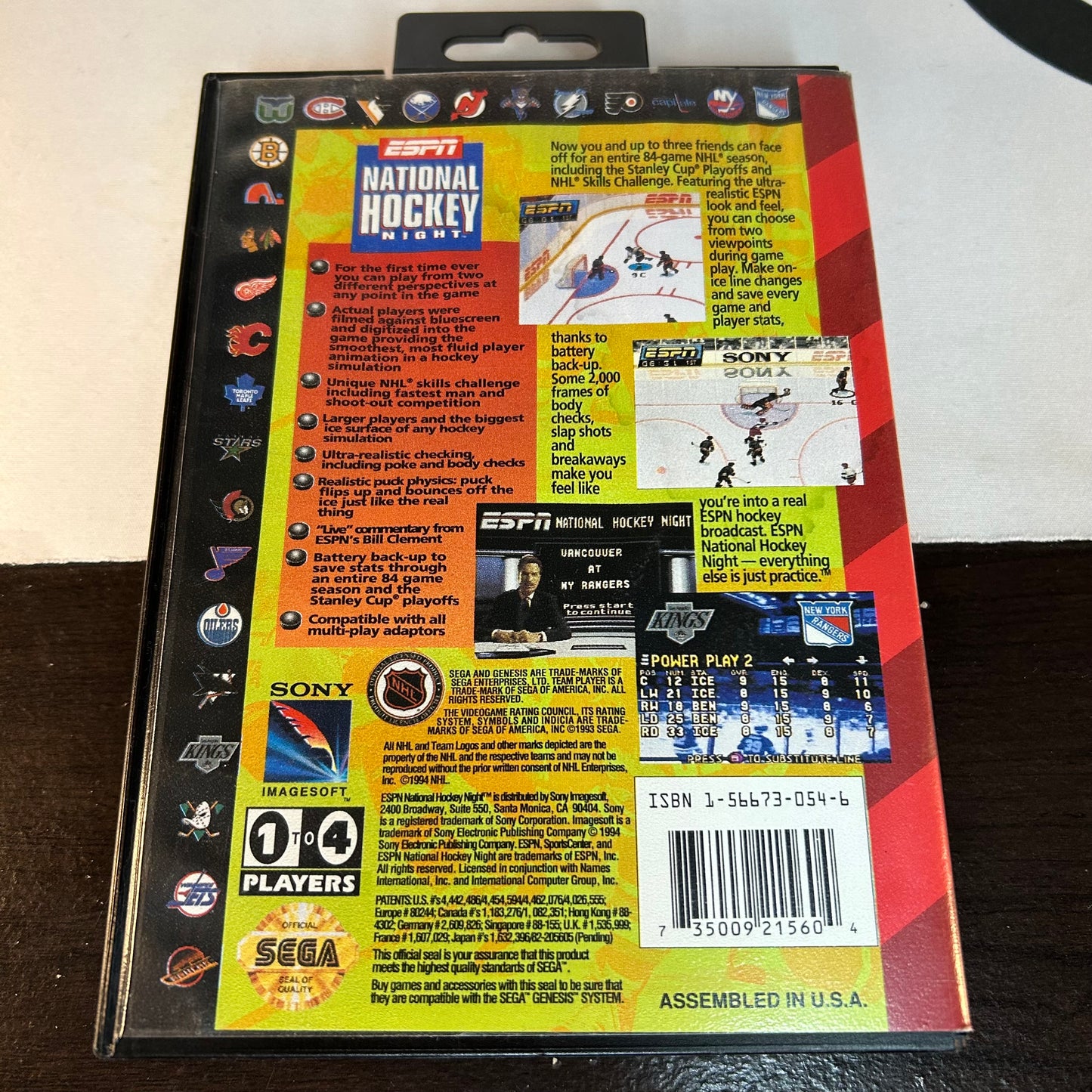 ESPN National Hockey Night – Sega Genesis Game (Complete in Box)