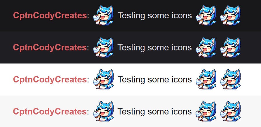 Blue Cat Girl Ice Cream Emote | Cute Twitch & Discord Icons | Kawaii Chibi Gamer Emotes for Livestreams Eat Cone Summer Food Snack Meal Chew