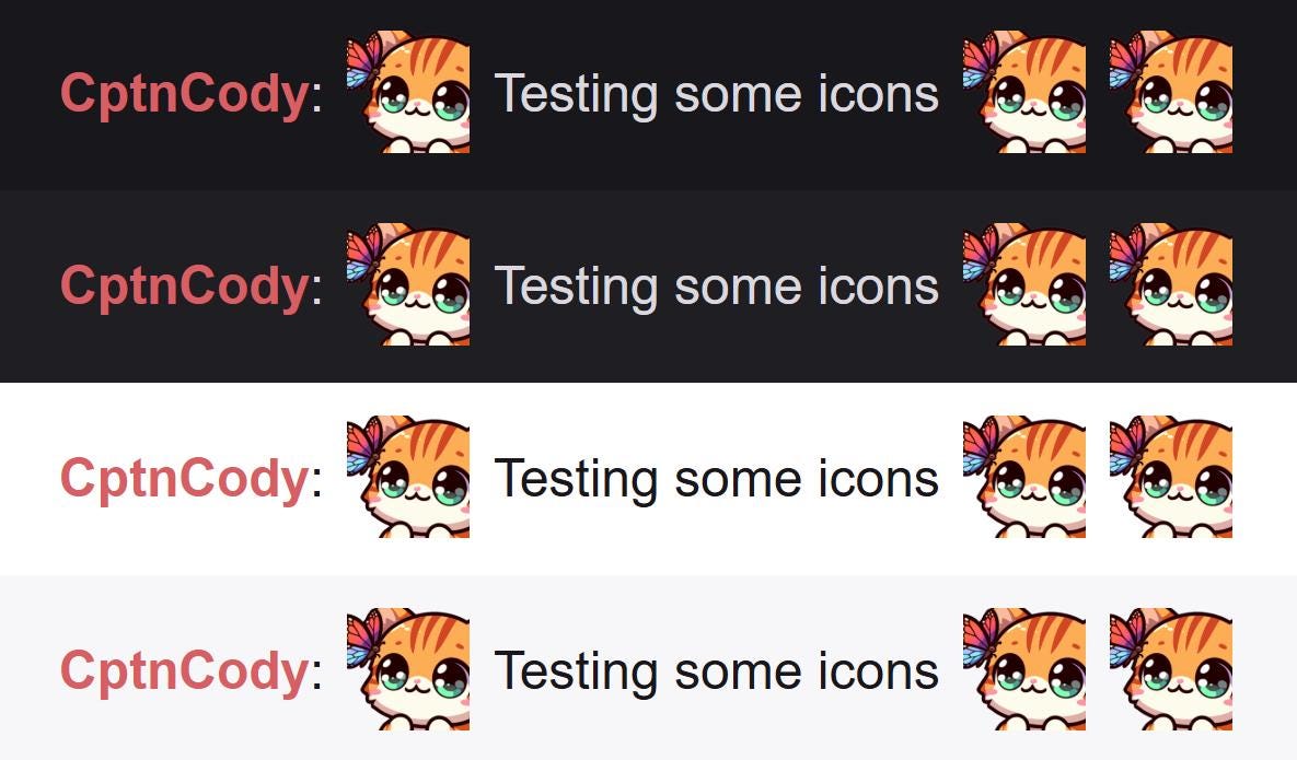 Orange Tabby Cat Butterfly Emote | Cute Kawaii Chibi Icon for Twitch and Discord