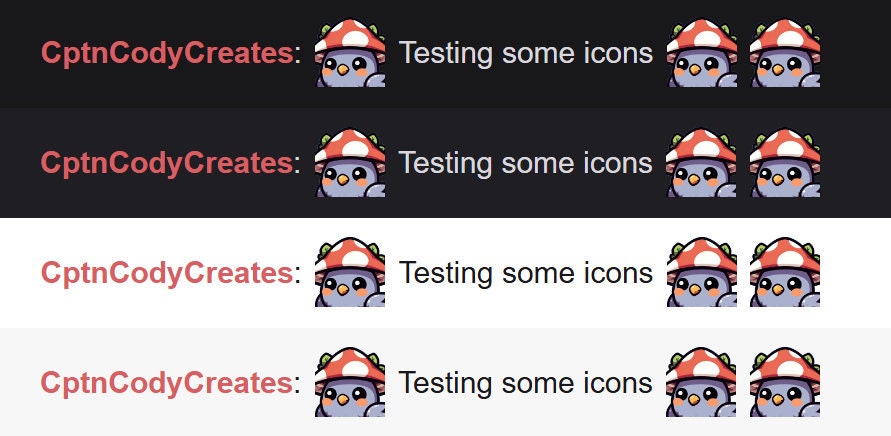 Pigeon Mushroom Hat Emote for Gamer Livestreams