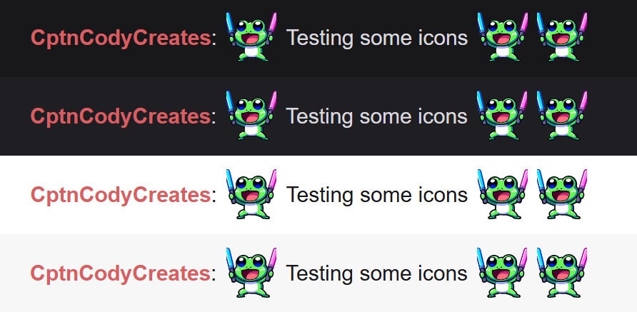 Green Frog Light Sticks Emote for Twitch & Discord | Cute Gamer Icon for Livestreams and Parties