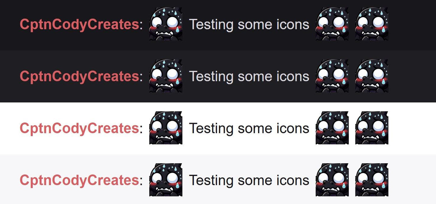 Black Dragon Nervous Emote for Gamer Twitch Discord | Worried Anxious Upset Sweat Worry Oh No Crap Bad Monkas Ugh
