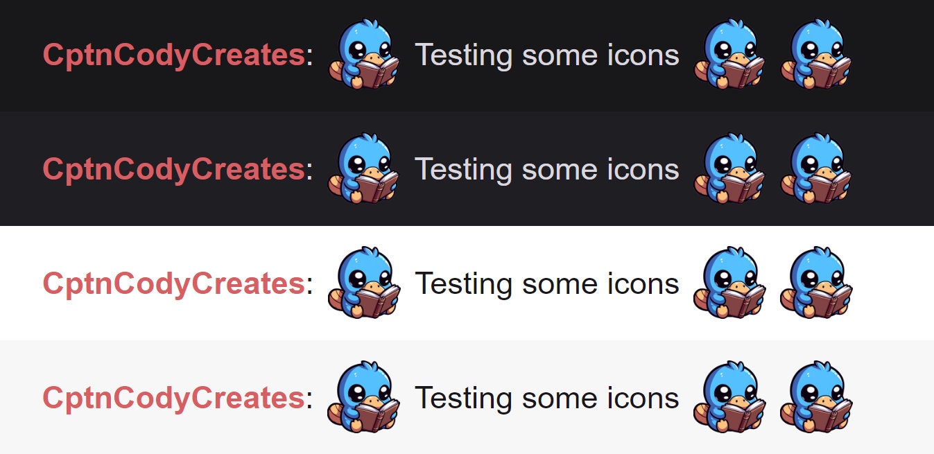 Blue Platypus Read Emote for Study and Livestream Platforms