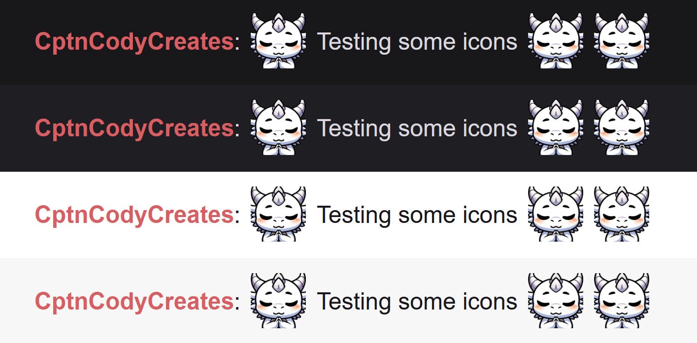 White Dragon Pray Emote | Kawaii Fantasy Icon for Twitch & Discord