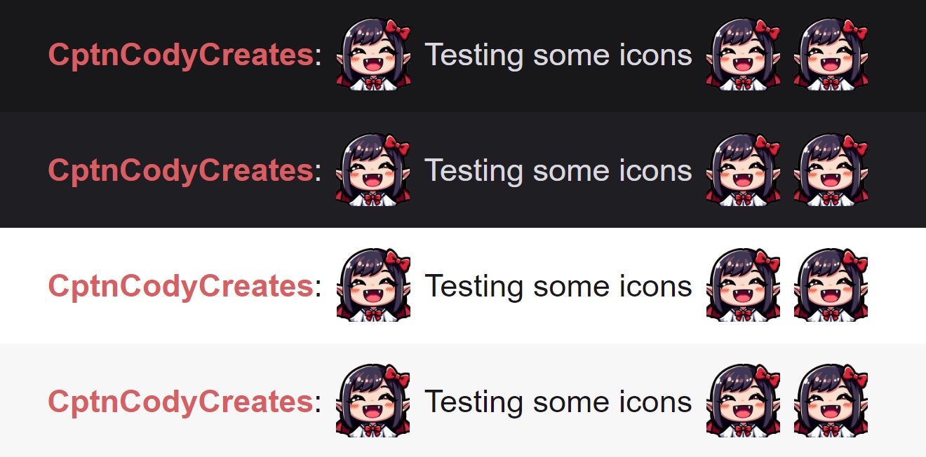 Vampire Girl Happy Emote for Twitch and Discord Livestreams