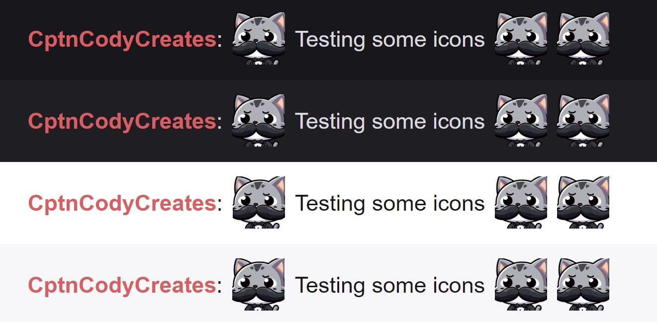 Gray Cat Mustache Emote for Twitch Discord Kawaii Gamer Mood