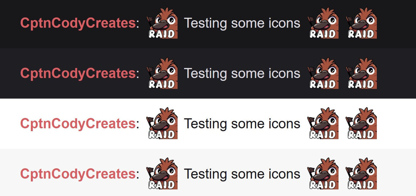 Brown Platypus Raid Emote | Kawaii Gamer Icon for Twitch and Discord