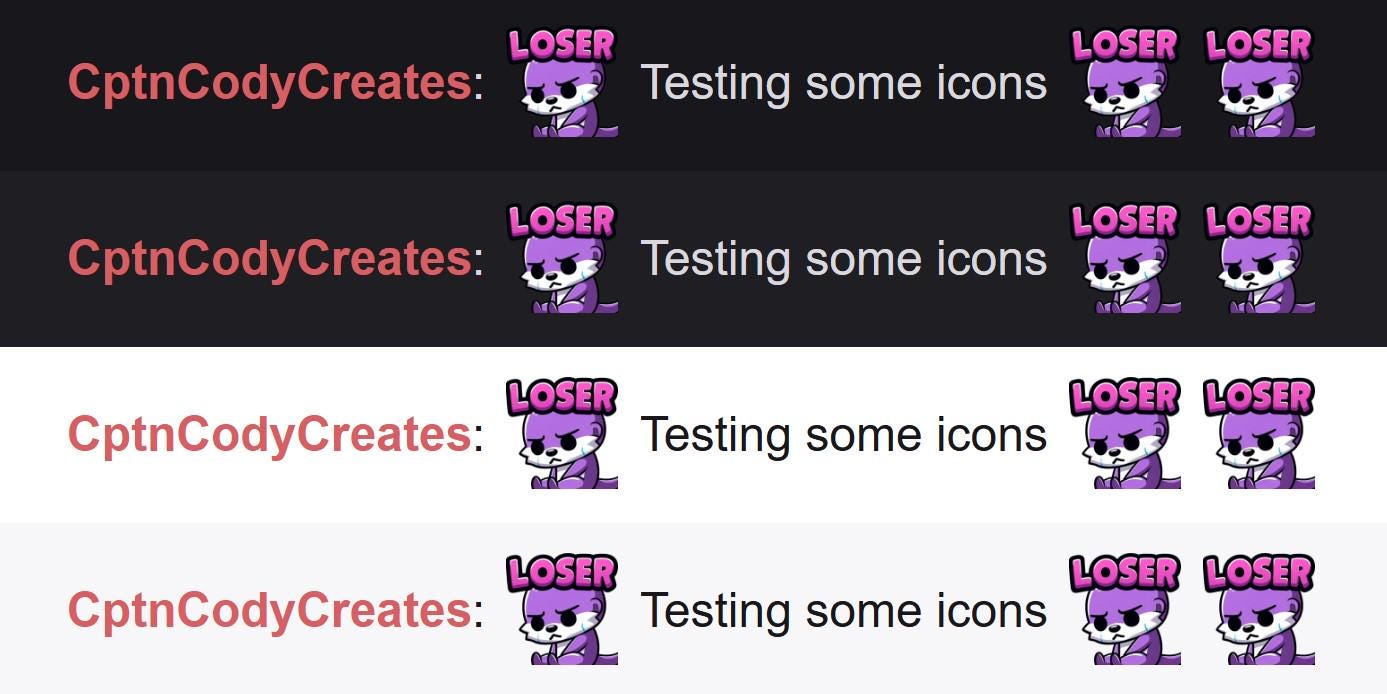 Purple Otter Loser Emote Icon for Twitch and Discord