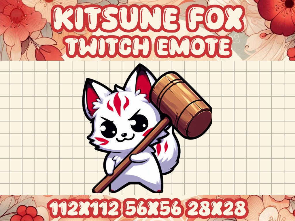 Kitsune Fox Bonk Emote for Twitch and Discord
