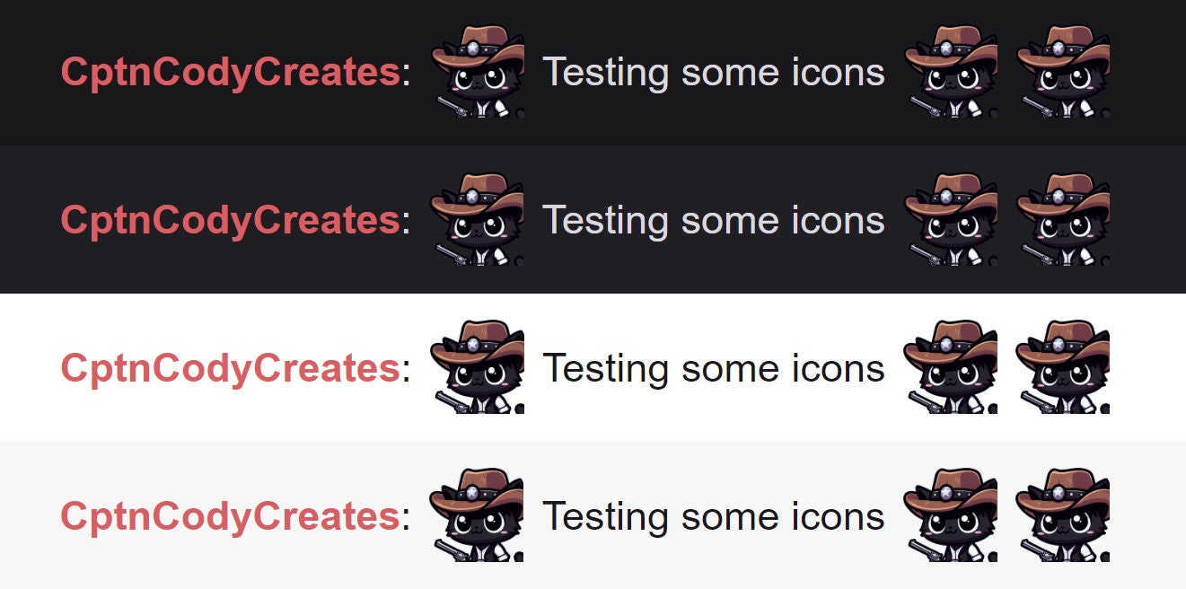 Black Cat Cowboy Emote | Cute Kawaii Chibi Animal Icon | Adorable Gamer Emotes for Twitch & Discord Cowgirl Kitten Kitty Wild West Gun Shoot