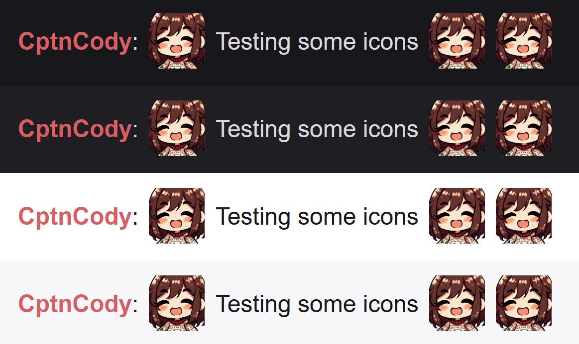 Brunette Hair Girl Christmas Sweater Emote | Kawaii Holiday Icon for Twitch and Discord