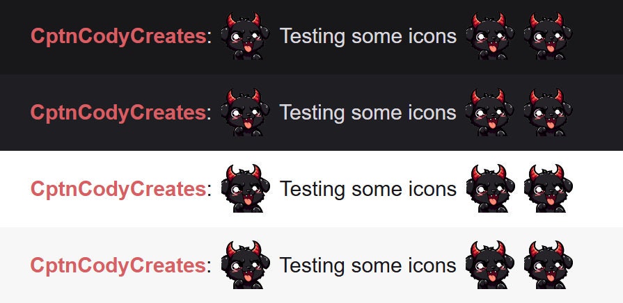 Black Dog Devil Emote for Twitch, Discord, and Gaming Streams