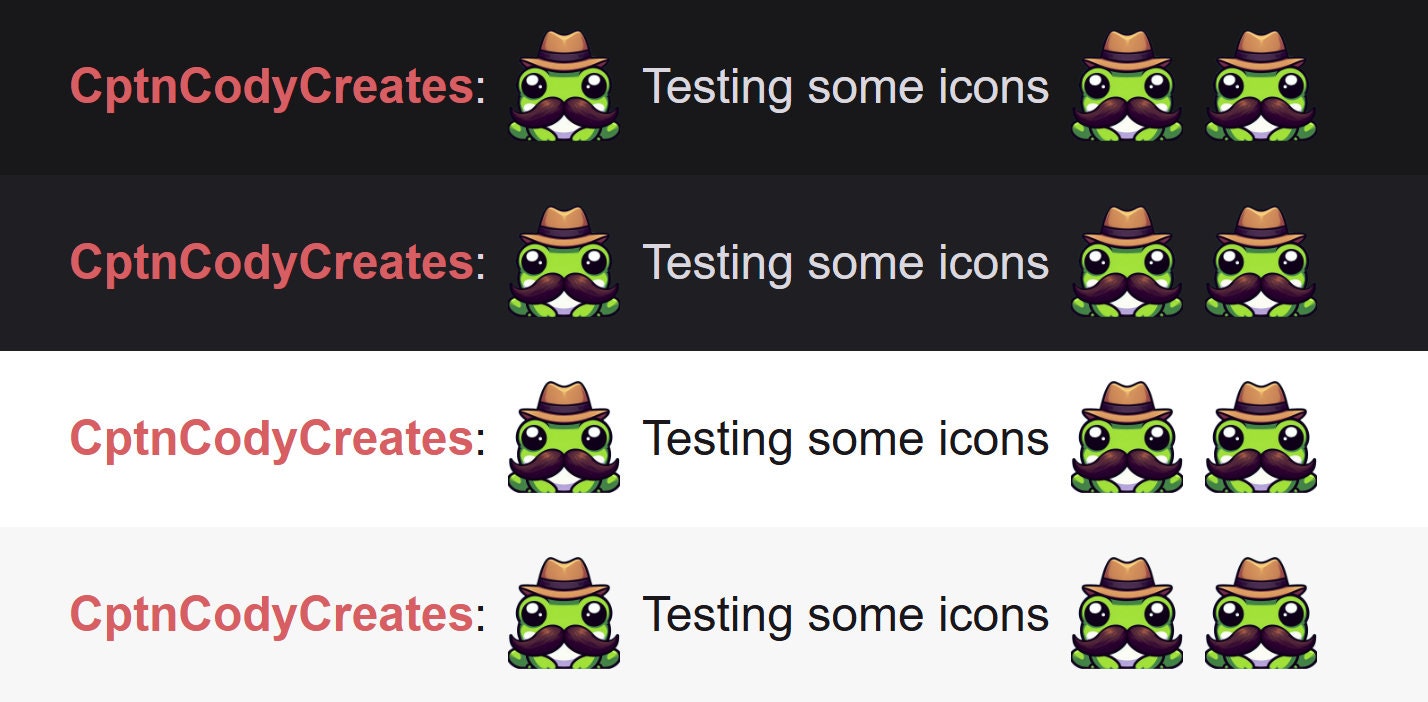 Green Frog Mustache Emote for Twitch and Discord Chats