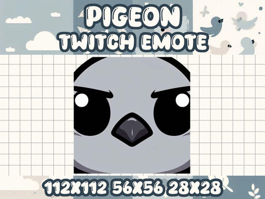 Pigeon Stare Emote | Kawaii Funny Icon for Twitch and Discord