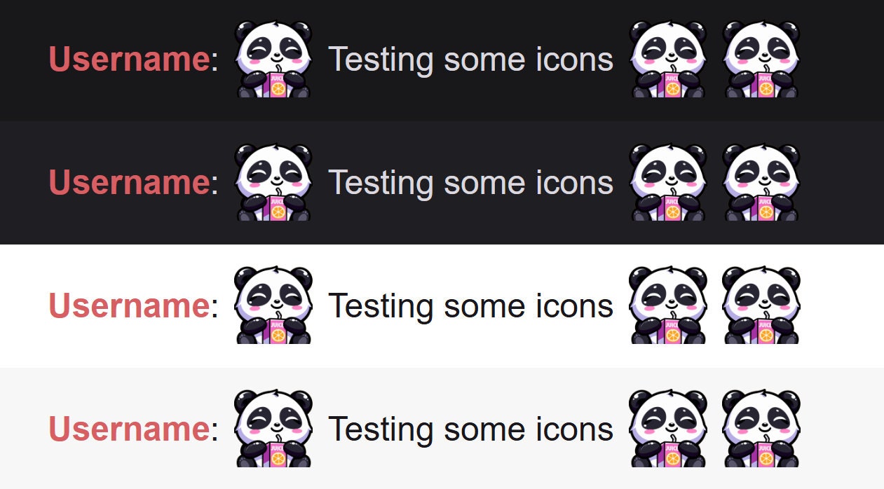 Panda Bear Juice Box Emote for Twitch and Discord