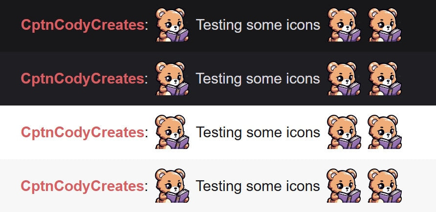 Teddy Bear Read Emote for Twitch and Discord