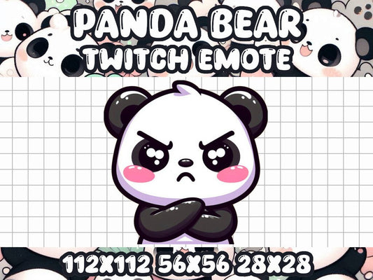 Panda Bear Angry Emote for Twitch and Discord