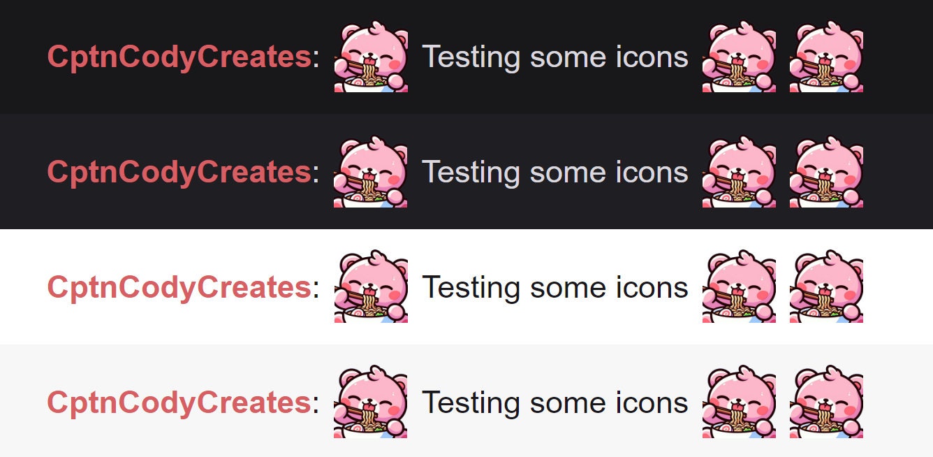 Pink Bear Ramen Noodles Emote for Twitch & Discord Chat