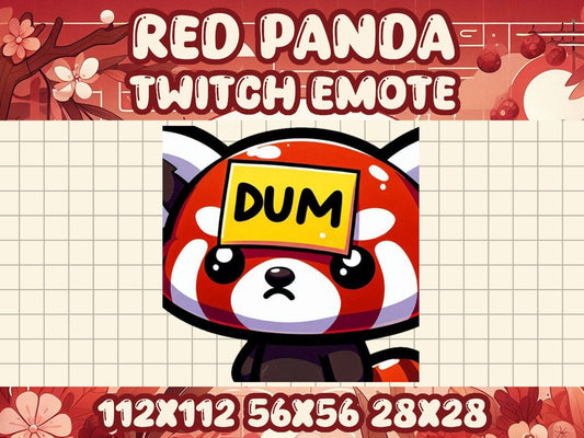 Red Panda DUM Emote for Twitch and Discord