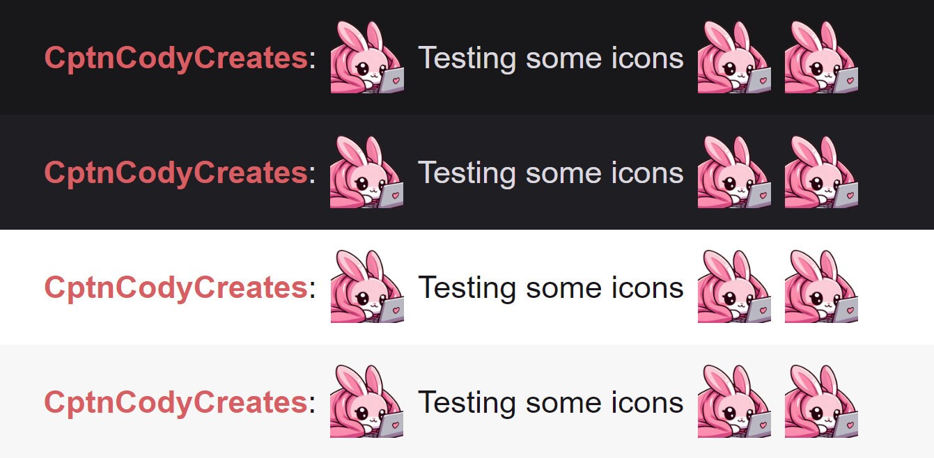 Pink Bunny Cozy Laptop Emote Icons for Twitch & Discord