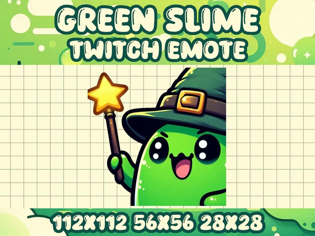 Green Slime Blob Magic Emote for Twitch and Discord