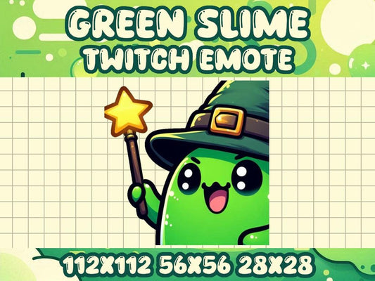 Green Slime Blob Magic Emote for Twitch and Discord