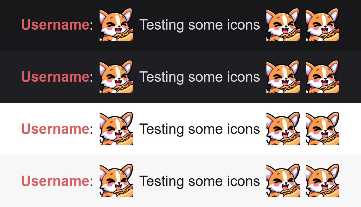 Corgi Hot Dog Cute Kawaii Gamer Emote for Twitch & Discord
