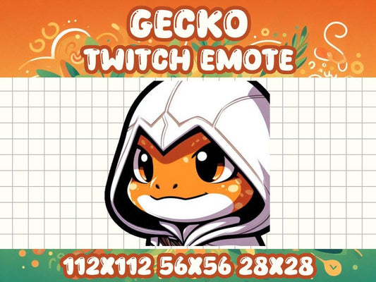 Orange Gecko Assassin Emote for Twitch and Discord