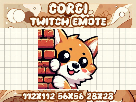 Corgi Lurk Emote for Streamers and Gamers on Discord and Twitch