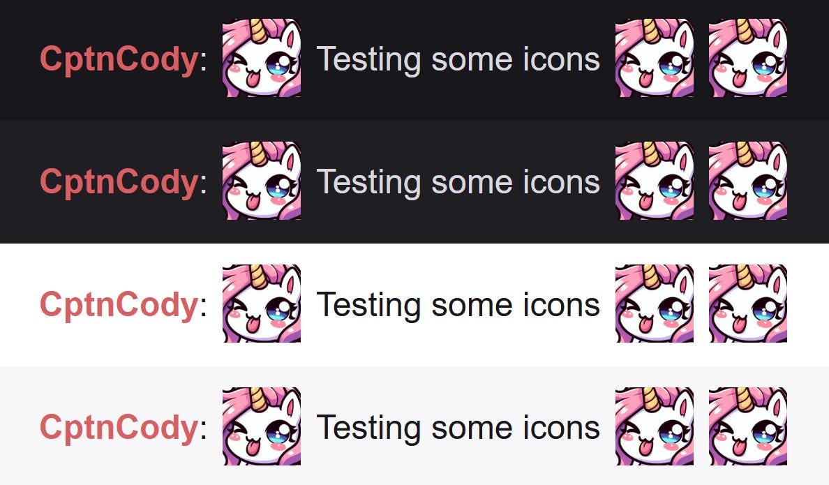Unicorn Tongue Emote | Cute Kawaii Chibi Funny Icon for Twitch and Discord